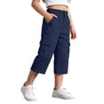 thumbnail image 5 of Tween Girls Elastic Waist Wide Leg Jeans Light Wash Heart Embroidered Denim Pants with Side Pockets, 5 of 5