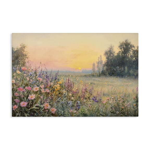 Stupell Industries Traditional Serene Twilight Meadow Canvas Art, 24 x 16, by Petals Prints Design