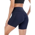 thumbnail image 5 of FANNYC Athletic Work Women's High Waist Yoga Shorts Stretch Comfort Biker Shorts Athletic Running Volleyball Gym Workout Sports Shorts Fitness Gym Loungewear With Side Pockets, 5 of 6