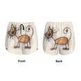 thumbnail image 5 of Lsque Brown Cat Cartoon Printed Women's Running Shorts with Liner Pockets,Elastic Quick Dry Workout Athletic Gym Yoga Shorts,Womens High Waist Shorts-X-Large, 5 of 9