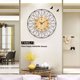 thumbnail image 5 of Reloj de pared Madera maciza Metal 40 cm Silencioso Sin tictac Reloj de pared Sala de estar Dormitorio Cocina Oficina Reloj de pared grande Madera natural Clásico moderno, 5 of 5
