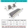 thumbnail image 2 of 10L0L Golf Cart Rear Seat Cover Fit EZGO Club Car Yamaha XS size Gray+Beige, 2 of 8