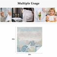 thumbnail image 5 of Ocean Starfish Cloth Napkins, Coastal Corals Mist Blue Beach Rustic Wood Washable and Reusable Dinner Napkins Set of 2, Table Napkin for Kitchen Party Birthday Wedding Hotel Housewarming 20"x20", 5 of 9
