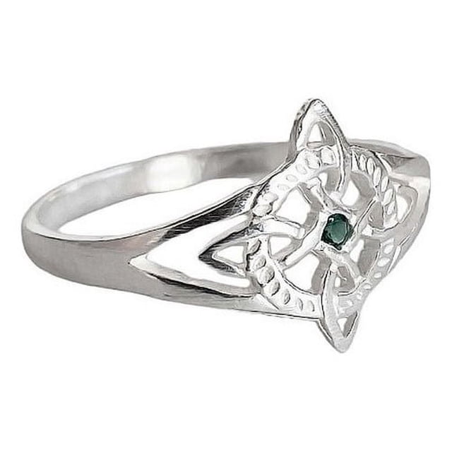 JOYARIS Anillo Nudo De Bruja Con Zirconia De Color Plata Solida 925 Talla 5.5 AN-0000314