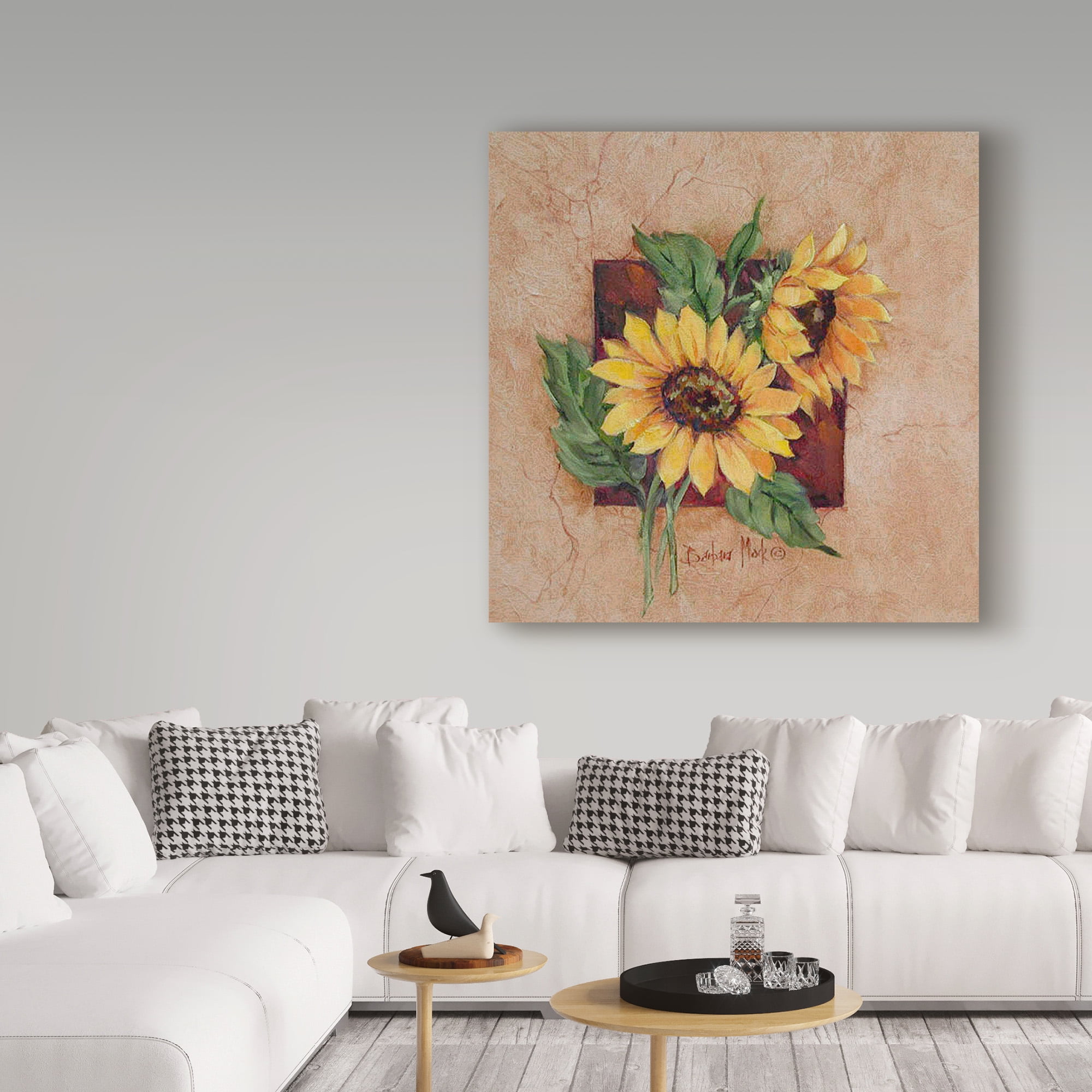 Trademark Fine Art ' Sunflower Square' Canvas Art by Barbara Mock