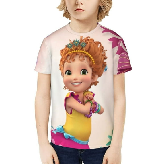Fancy Nancy Boys Girls T-Shirts Graphic Print Short Sleeve Tops Casual Crew Neck T-Shirt Streetwear for Youth Kids