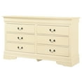 thumbnail image 2 of Glory Furniture Louis Phillipe 6 Drawer Dresser in Beige, 2 of 5