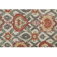 thumbnail image 5 of HomeRoots 513116 12 x 15 ft. Orange & Gray Wool Floral Hand Knotted Stain Resistant Rectangle Area Rug, 5 of 5