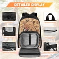 thumbnail image 3 of Yspwyqan Backpack Set for Kids, Boba Orange Capybara Boys Backpack Lunchbox Set with Water Bottle Bag, Lightweight Fits 14 Inch Laptop Casual Purse for Back to School, 3 of 7