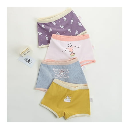 

4pcs Comfortable Cotton Underwear for Girls Over 8 Years Old Hipster Underpants