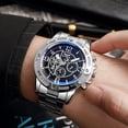 thumbnail image 2 of Luxury Mens Business Watches Quartz Wrist Watch Fashion Men Stainless Steel Watch Men'S Luminous Running Clock, 2 of 3