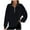 Black, variant on ZyeKqe Half Zip Sweatshirts for Women Long Sleeve Shirts Solid Color Pullover Top Loose Fitting