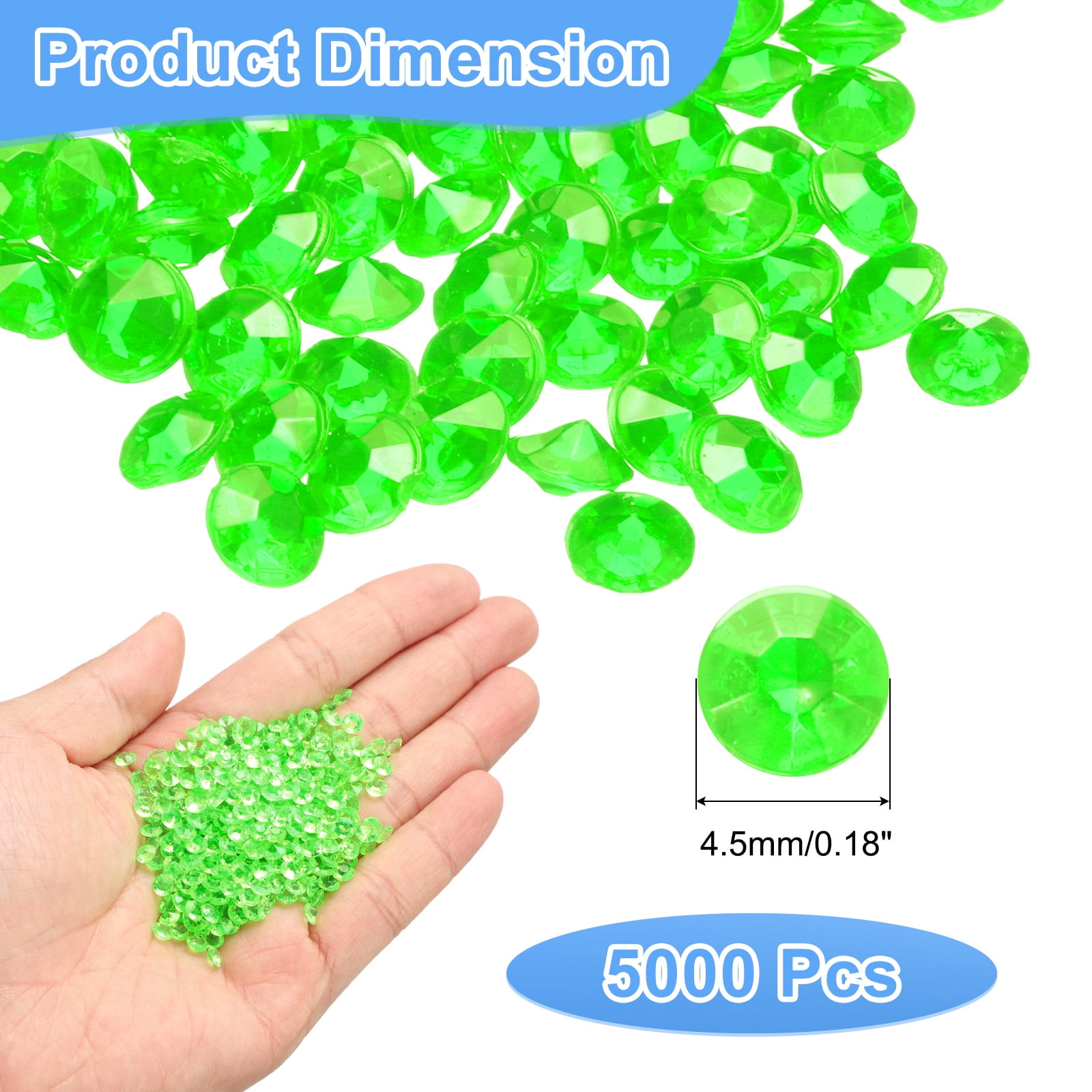 Unique Bargains Elegant Wedding Table Scatter Confetti for Decorations Green 0.18"
