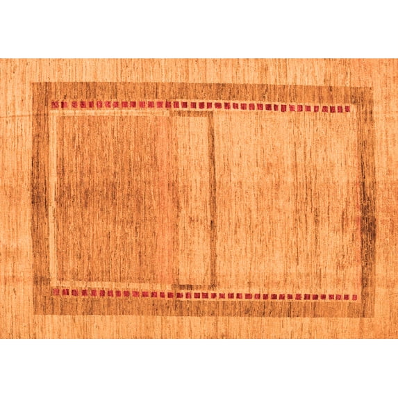 Ahgly Company Indoor Rectangle Oriental Orange Modern Area Rugs, 2' x 3'