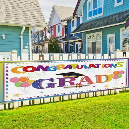 Image of Congratulations Graduates Backdrop She Did It Pink Floral Congrats Grad Background for Women Girl Flowers Class of 2024 Graduation Backdrops Bokeh Photo Studio Props 20x48 inch(#8)