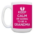 thumbnail image 2 of ThisWear Grandmother Gift Keep Calm I'm Going to be a Grandma Coffee Mug Coffee Mug Pink, 2 of 4