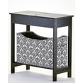 thumbnail image 6 of Narrow Wood Side Table with Flip-Top and Fabric Storage Bin, 6 of 13