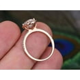 thumbnail image 4 of 1.50 Ct Oval cut Halo Moissanite Wedding Ring with 18k Gold Plating, 4 of 6