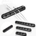 thumbnail image 3 of S SERENABLE Silicone Winder Desktop Tidy Management Clips 5 Solt Black, 3 of 9