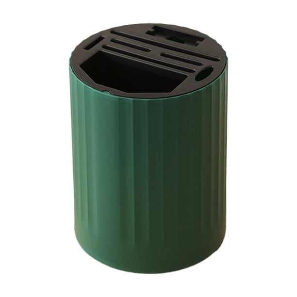 Cateissary De moda y minimalista | Juegos de cuchillos de cocina con bloque para un elegante juego de bloques de cuchillos de cocina Organizadores de utensilios de cocina verde negruzco