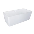 thumbnail image 1 of Valley Acrylic Bath GEM6330WHT Contemporary Rectangular Freestanding Acrylic Insulated Bath Tub, White - 63 x 30 x 24 in., 1 of 1