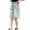 N-Blue, variant on Kids Girls Knee Length Jorts 2025 Trendy Vintage Elastic High Waisted Wide Leg Casual Jean Shorts with Pockets