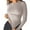 Beige, variant on Womens Shirts Long Sleeve Crew Neck Stretchy Slim Fitted Quick Drying Athletic Casual Shirts Moisture Wicking