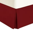 thumbnail image 2 of Brushed Microfiber 1800 Series Bed Skirt Solid 1PC Bed Skirt with 30" Drop (Full, Burgundy)- Pleated Sides and Split Corners, Wrinkle & Fade Resistant, Easy to Care, 2 of 5