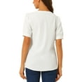 thumbnail image 3 of INSPIRE CHIC Work Shirt for Women's Long Sleeve Casual  Business Office Blouse Tops S White, 3 of 6