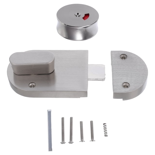 unbranded 1Jgo Cerradura Para Puerta Con Indicador Visor Fácil Instalación En Acero Plateado