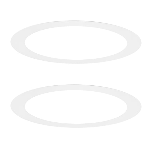 Uxcell Paquete de 2 Anillos Goof para Luces Empotradas de 6", 5.7" ID 7.3" OD Anillo de Recorte de Acero Duradero Montaje Flush Blanco