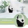 thumbnail image 3 of Radio de Douche, Mini Radio de Douche AM/FM avec Poignée Supérieure, Radio de Salle de Bain Suspendue Étanche avec Haut-Parleur Intégré et Volume Réglable pour Utilisation Intérieure et Extérieure de la Salle de Bain (Noir et Blanc), 3 of 8