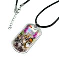 thumbnail image 2 of Pet Animals Selfie Dogs Cats Rabbit Hamster Guinea Pig Military Dog Tag Pendant Necklace with Cord, 2 of 5