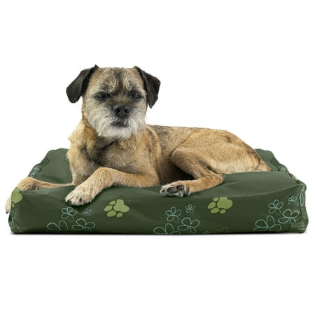 UPC: 0842229103021 | FurHaven Pet Dog Bed | Deluxe Indoor/Outdoor Garden Pillow Pet Bed for Dogs & Cats Jungle Green Small