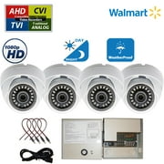 Evertech HD 1080p Dome Security Cameras Set of 4 w/ Power Supply Distribution Box