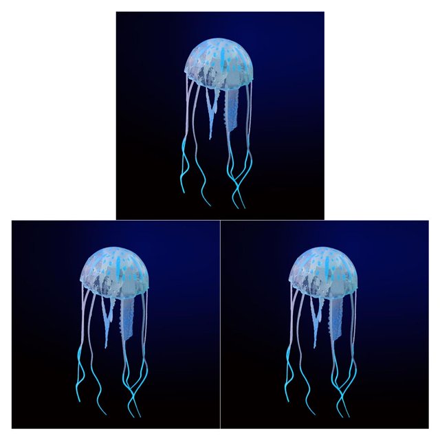 Billuyoard Medusas artificiales con efecto brillante, decoración de Acuario, miniornamento submarino, novedad de 2021 Type7 NO7