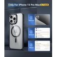 thumbnail image 2 of for iPhone 15 Pro-Max Case: Support Magnetic Charging Anti Yellowing Shockproof Phone Case with Tempered Screen Protector - Military Grade Drop Proff Rugged Protection Cover - Metal Design, 2 of 14