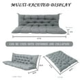 thumbnail image 3 of Porch Swing Cushion 47in, Waterproof Bench Cushion for Outdoor Furniture, 2-3 Seater Replacement Glider Cushion with Ties for Backyard and Garden（Light Gray 47"), 3 of 7