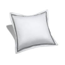 400TC Cotton Sateen Hotel Stitch Sham - European 26 x 26 inches, plus the 2-inch flange Double Embroidery Border