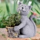 thumbnail image 1 of Estatua solar de gato para jardín, figura de exterior, escultura de animal impermeable, adorno de patio para decoración del hogar, 1 of 8