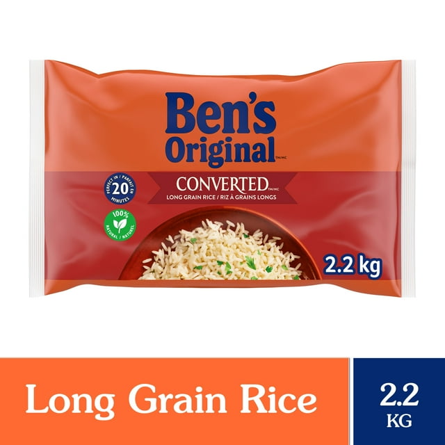 BEN'S ORIGINAL CONVERTED Long Grain Parboiled Rice, 2.2kg Bag