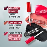RIMMEL Lasting Mega Matte Liquid Lipstick, 840 Pitch Black, 0.25 fl oz