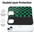 thumbnail image 3 of Funda magnética a cuadros SOKAD para iPhone 15, negro y verde, 3 of 6
