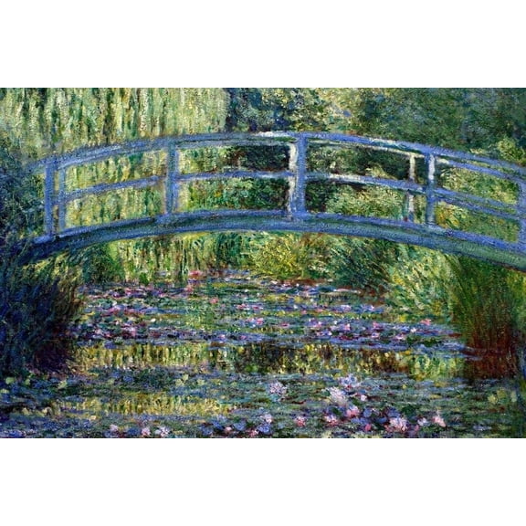 Le Pont Japonais a Giverny by Claude Monet Fine Impressionist Art Posters Claude Monet Prints Nature Landscape Painting Claude Monet Wall Art French Decor Cool Wall Art Print Poster