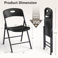 thumbnail image 3 of Decksplore Wide Plastic Folding Chair, Black, Indoor Outdoor Stackable Event Chair (Set of 4), 3 of 9