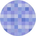 thumbnail image 1 of Ahgly Tapis Rond Lavable en Machine Intérieur Transitionnel Bleu Ardoise Clair, 5 Pieds Rond, 1 of 7