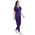 thumbnail image 6 of Niaahinn Women's Scrubs Set - V-Neck Top & Drawstring Jogger Scrub Pant for Nursing Uniforms, 9 colors, 6 of 8