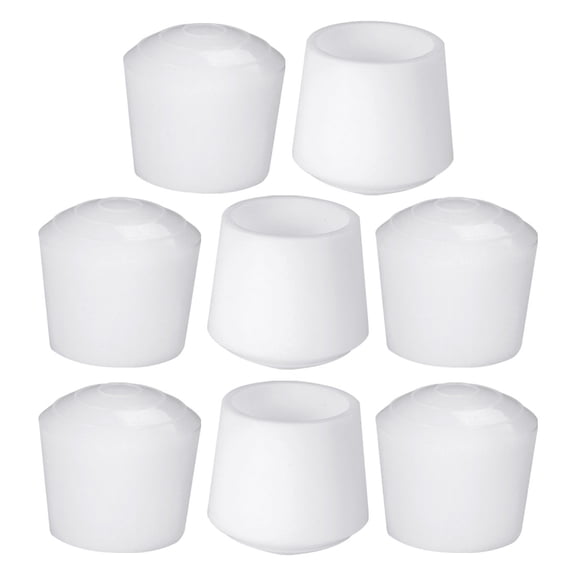 Uxcell 1/10" Furniture Leg Cap End Tip Cover  Avoid Scratch Rubber White 8pcs