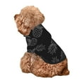 thumbnail image 5 of Fotbe White Pineapples Print Small Dog Sweater Hoodies Pet Grey Hooded Soft Fleece Sweatshirts with Pocket Fall Winter Puppy Cat Sweaters Warm Clothes-Medium, 5 of 7