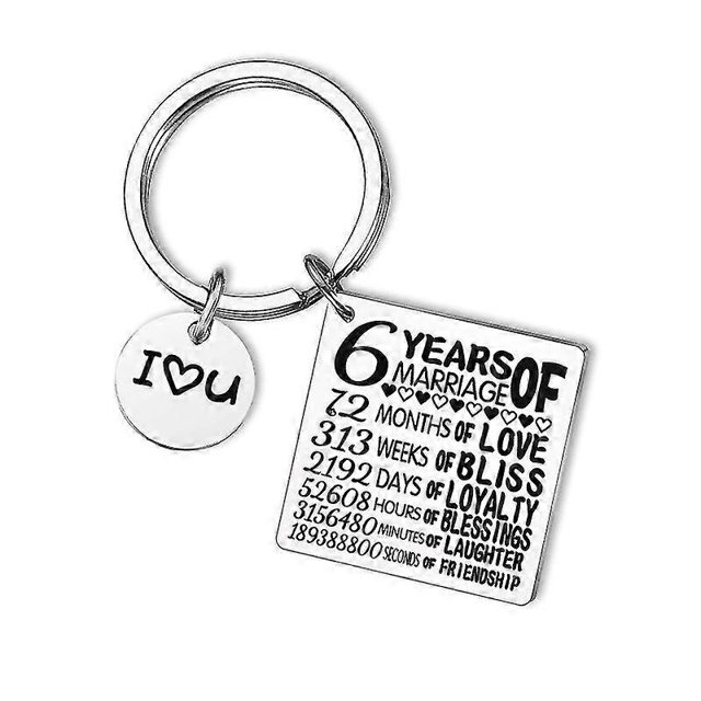 Stainless Steel Keyring Keychain Memorial Keepsake Engagement Wedding Jewelry